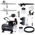 SAGUD Airbrush Kit with Compressor | 3 Airbrushes 0.2mm 0.3mm 0.8mm