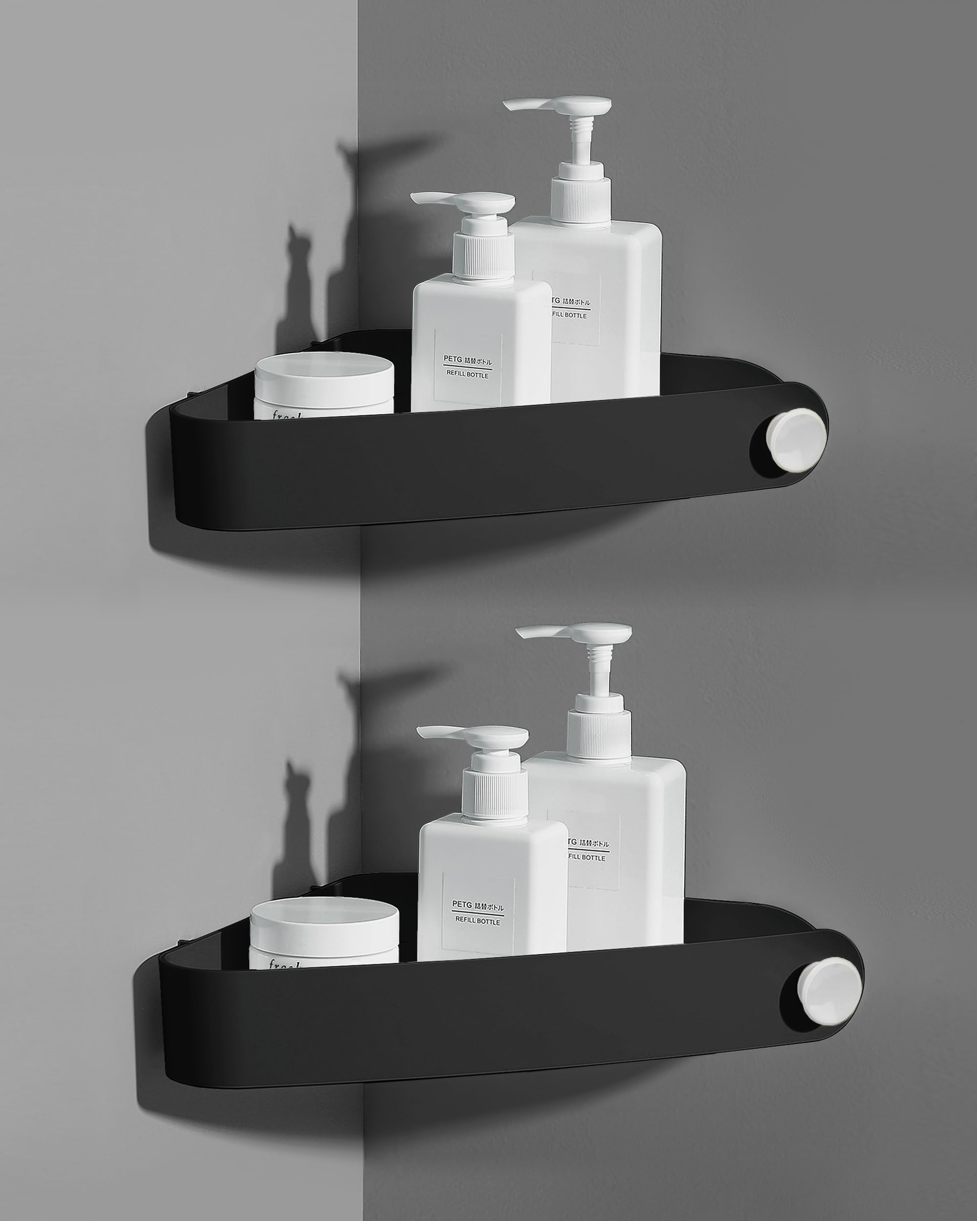 Sotfamily 2-Pack Corner Shower Caddy – Rust-Free Adhesive Storage Shelf