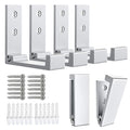 OHIYO Heavy Duty Folding Wall Hooks | 6-Pack Aluminum Alloy – Silver