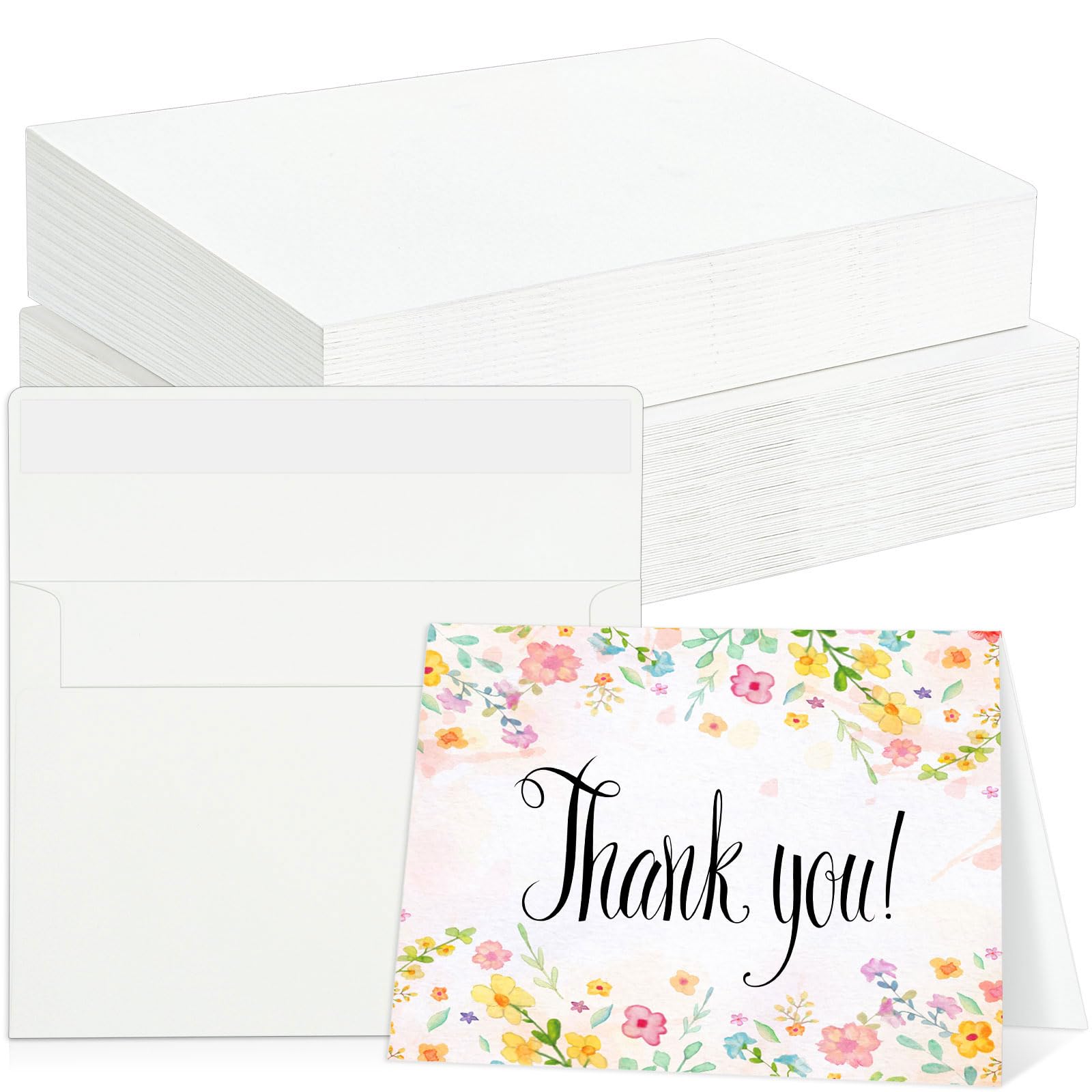 60 Sets Cotton Watercolour Cards & Envelopes | 140lb 300GSM