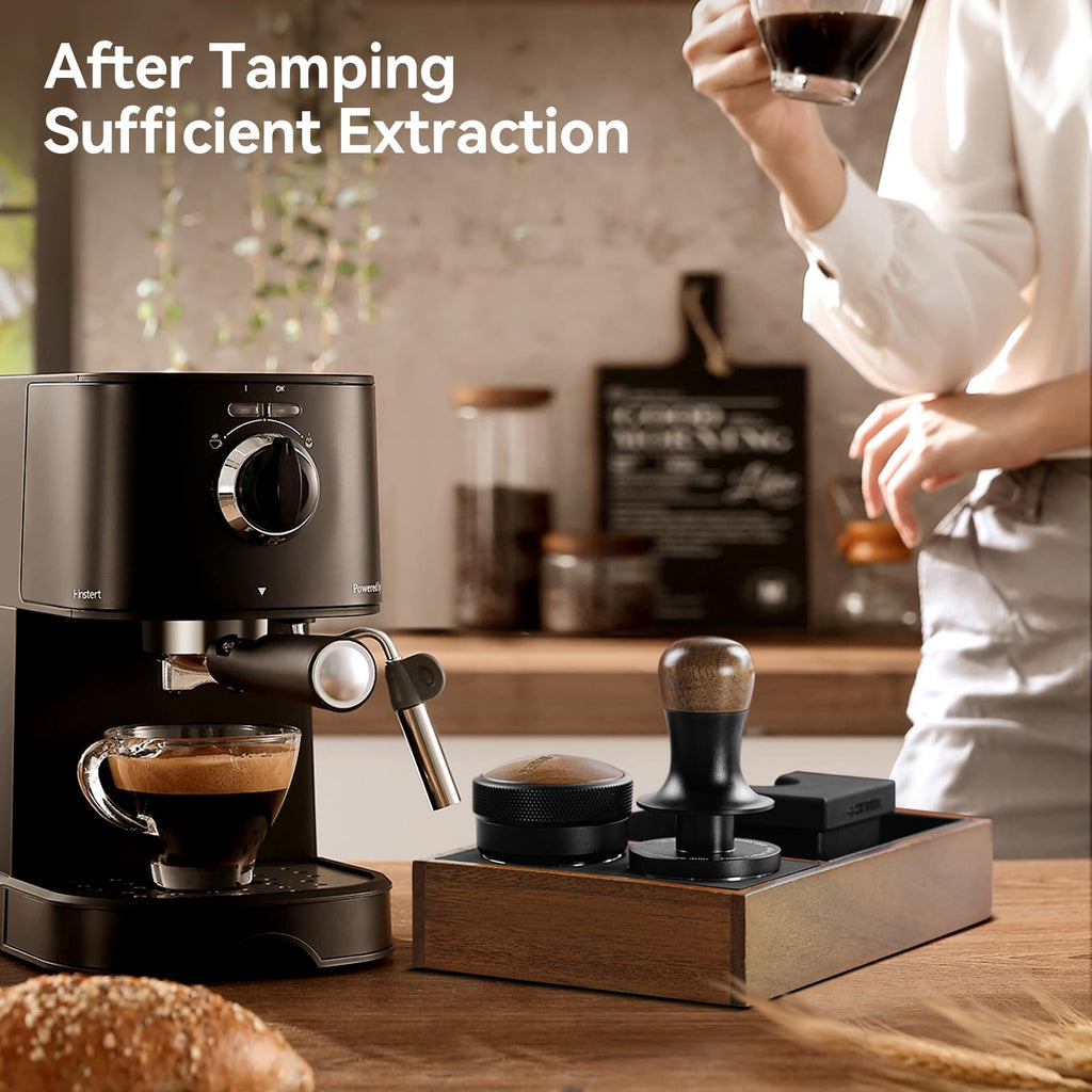 MHW-3BOMBER 58mm Calibrated Espresso Tamper – Titanium 2.0 Click Feedback