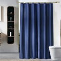 Lkw Ogechi Navy Blue Waterproof Shower Curtain - Extra Wide Polyester