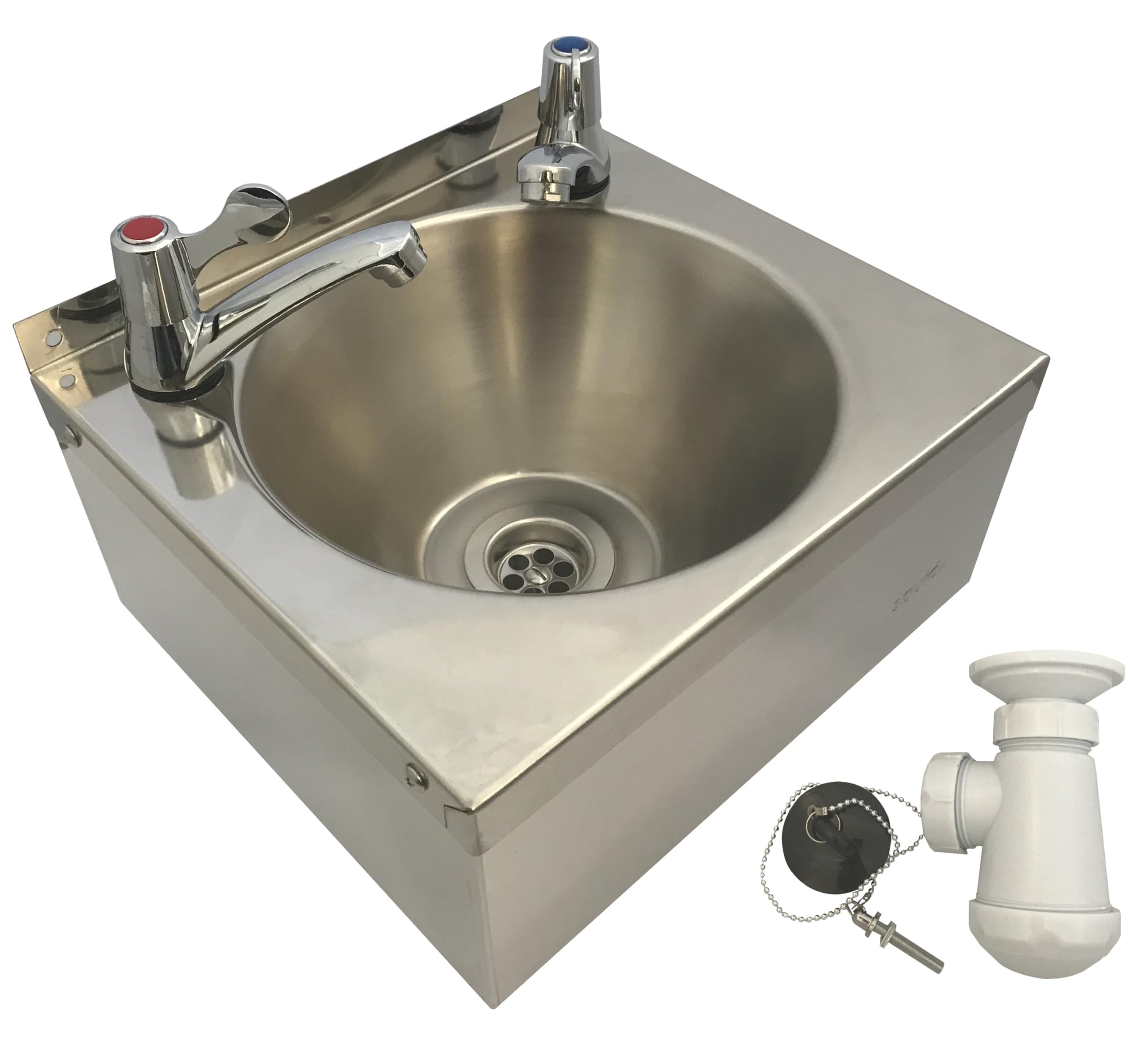 Jolof Store Stainless Steel Hand Wash Basin Sink with Lever Taps
