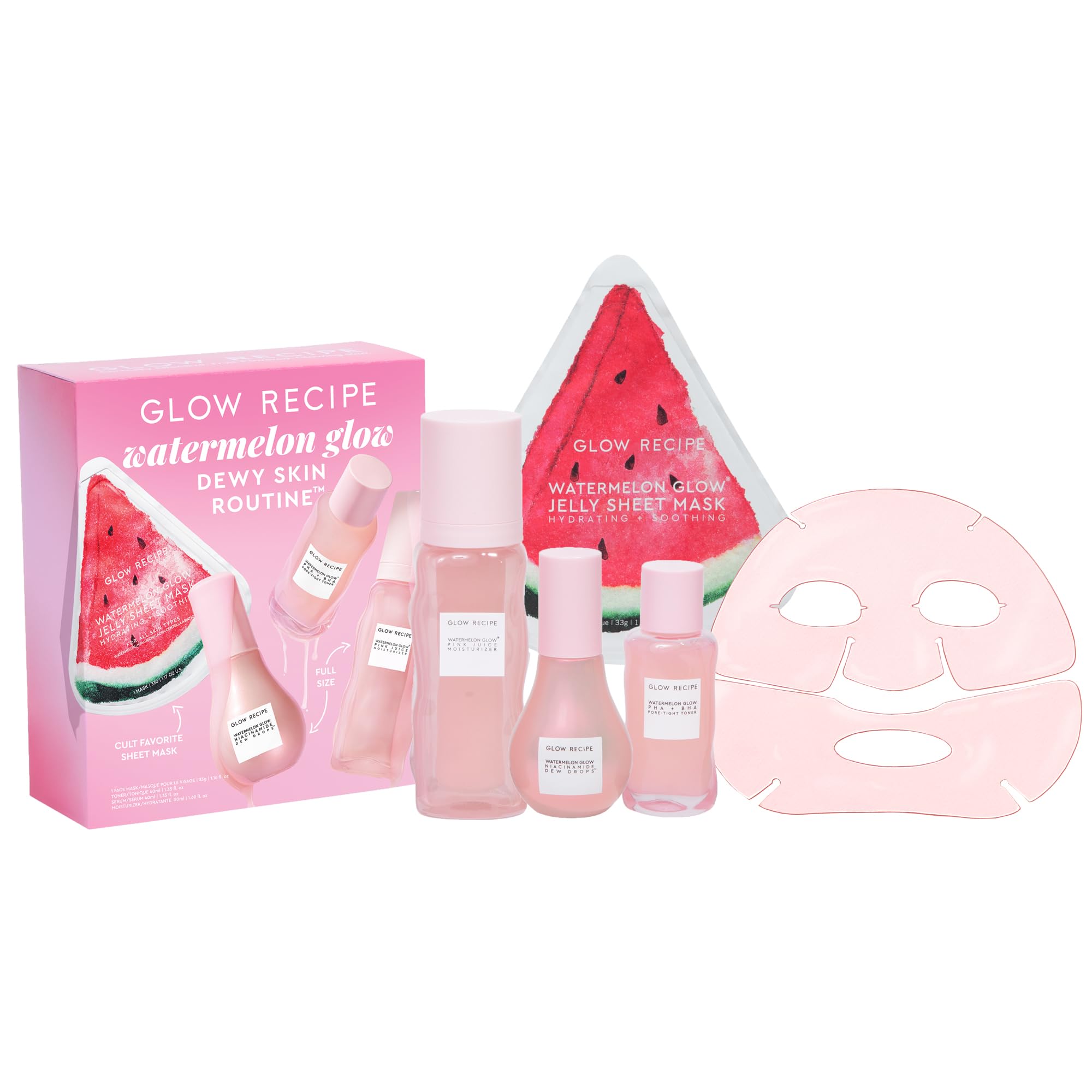 Glow Recipe Watermelon Glow Dewy Skin Kit - 4-Piece Skincare Set