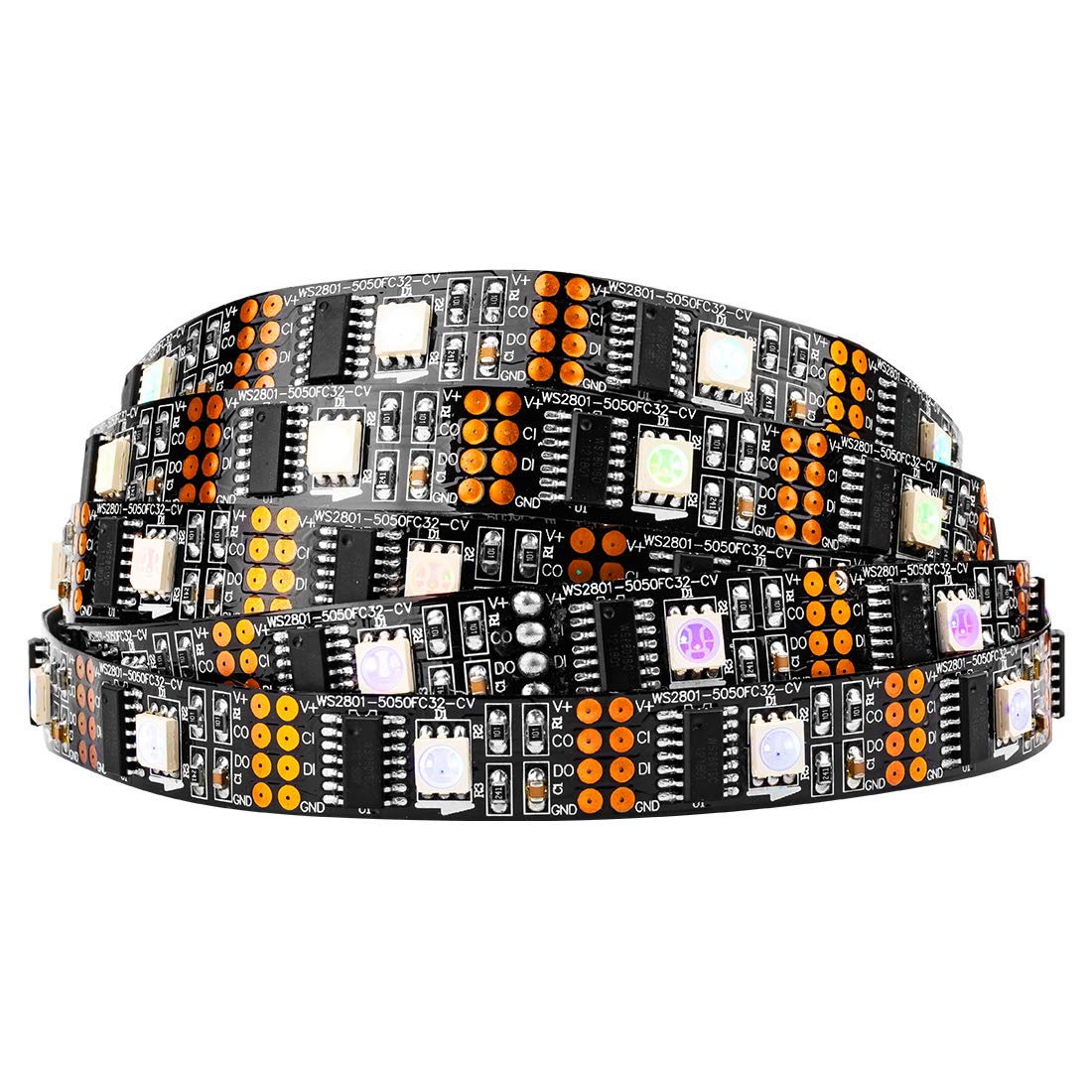 BTF-LIGHTING WS2801 Addressable RGB LED Strip | 5050 SMD 4M 13.12ft DC5V