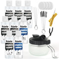Roizefar Airbrush Cleaning Kit with Pot, 6 Cleaners and 2 Thinners