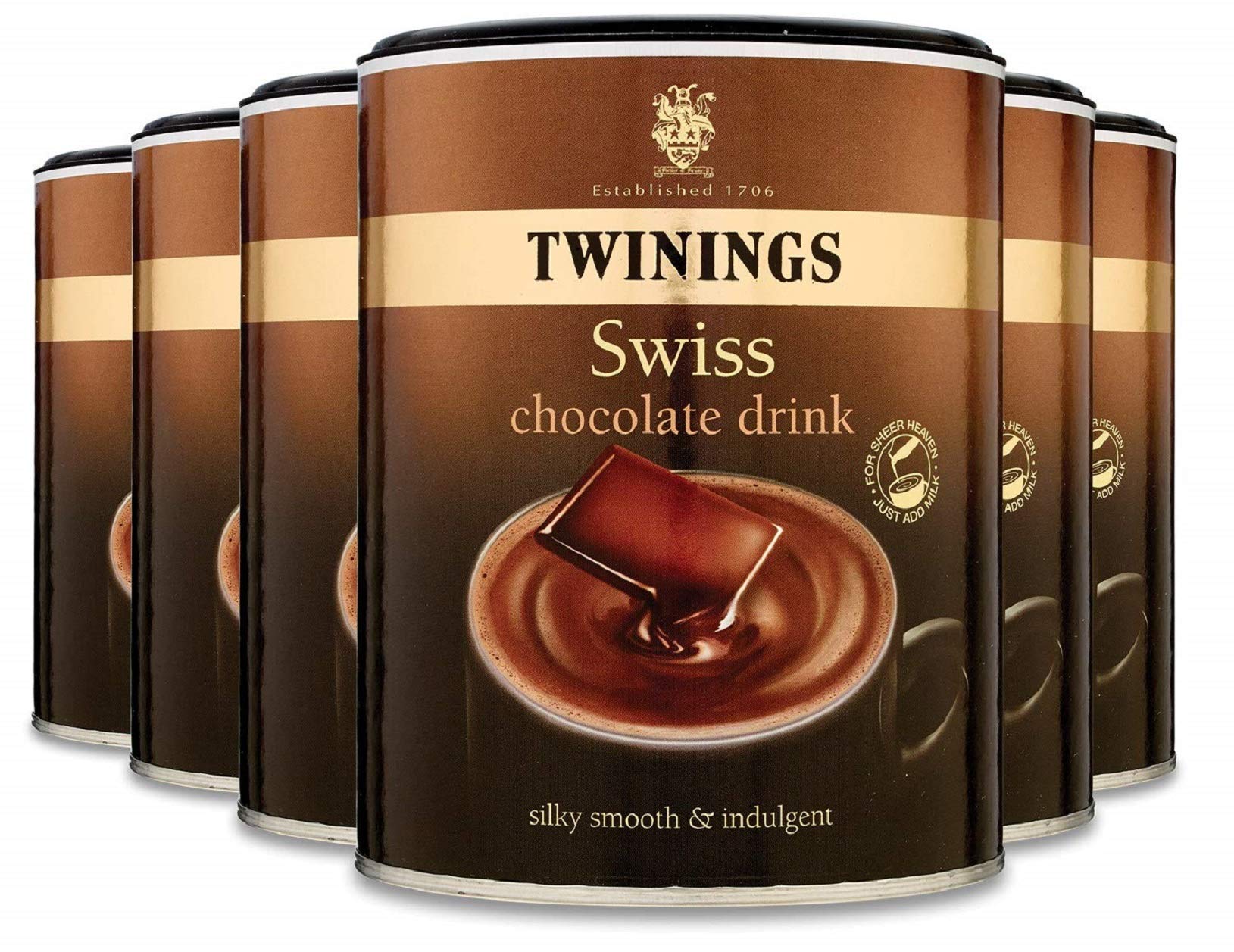 Twinings Luxurious Swiss Hot Chocolate Drink - 350g (Pack of 6)