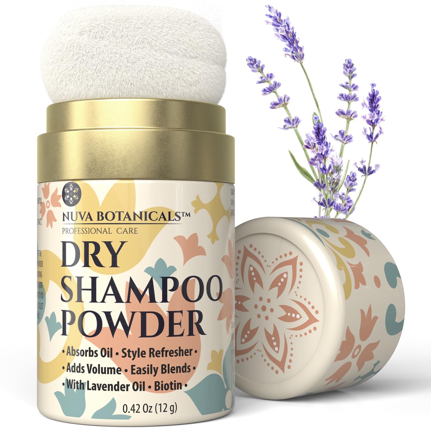 Nuva Botanicals Non-Aerosol Dry Shampoo Powder with Biotin & Ginseng