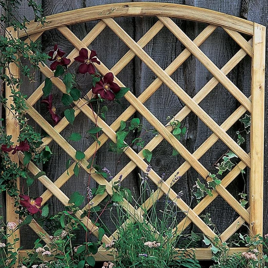 Forest Garden Toulouse Wooden Planter with Trellis - Pressure Treated