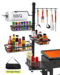 CONCONS Grill Caddy – BBQ Organizer with Paper Towel Holder for Blackstone
