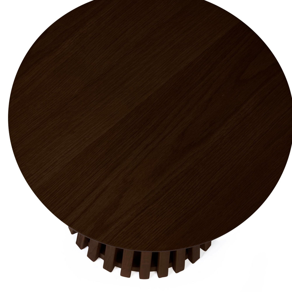 Julian Bowen Ollie Slatted End Table - Cocoa Oak, Brown - H45 x W45cm - image 5