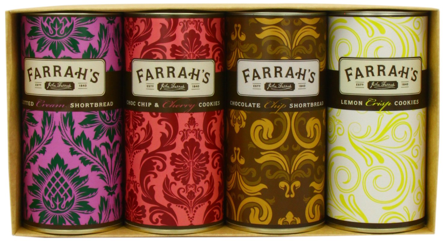 Farrah's of Harrogate Four Drum Biscuit Selection - Handmade Shortbread
