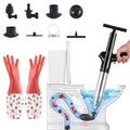 High Pressure Toilet Plunger – Heavy Duty Drain Unclogger Kit