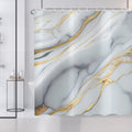 ASDCXZ Marble Shower Curtain – 180x200 cm Waterproof Polyester Fabric