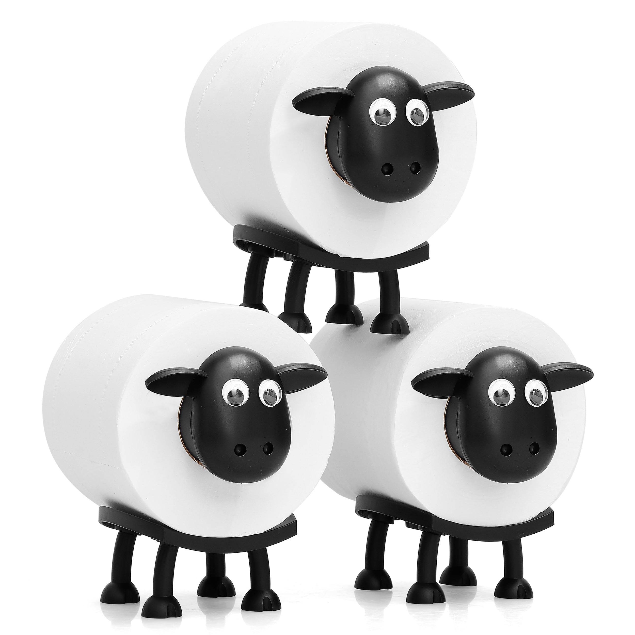VELENTI Sheep Toilet Roll Holder – 3D Printed Free Standing Bathroom Decor
