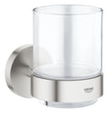 GROHE Essentials Crystal Glass Tumbler with Holder – Supersteel Finish