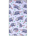 Violetpos Cute Opossum Print Beach Towel, Extra Large 180x90 cm 250GSM Microfibre, Sand Free Quick Dry