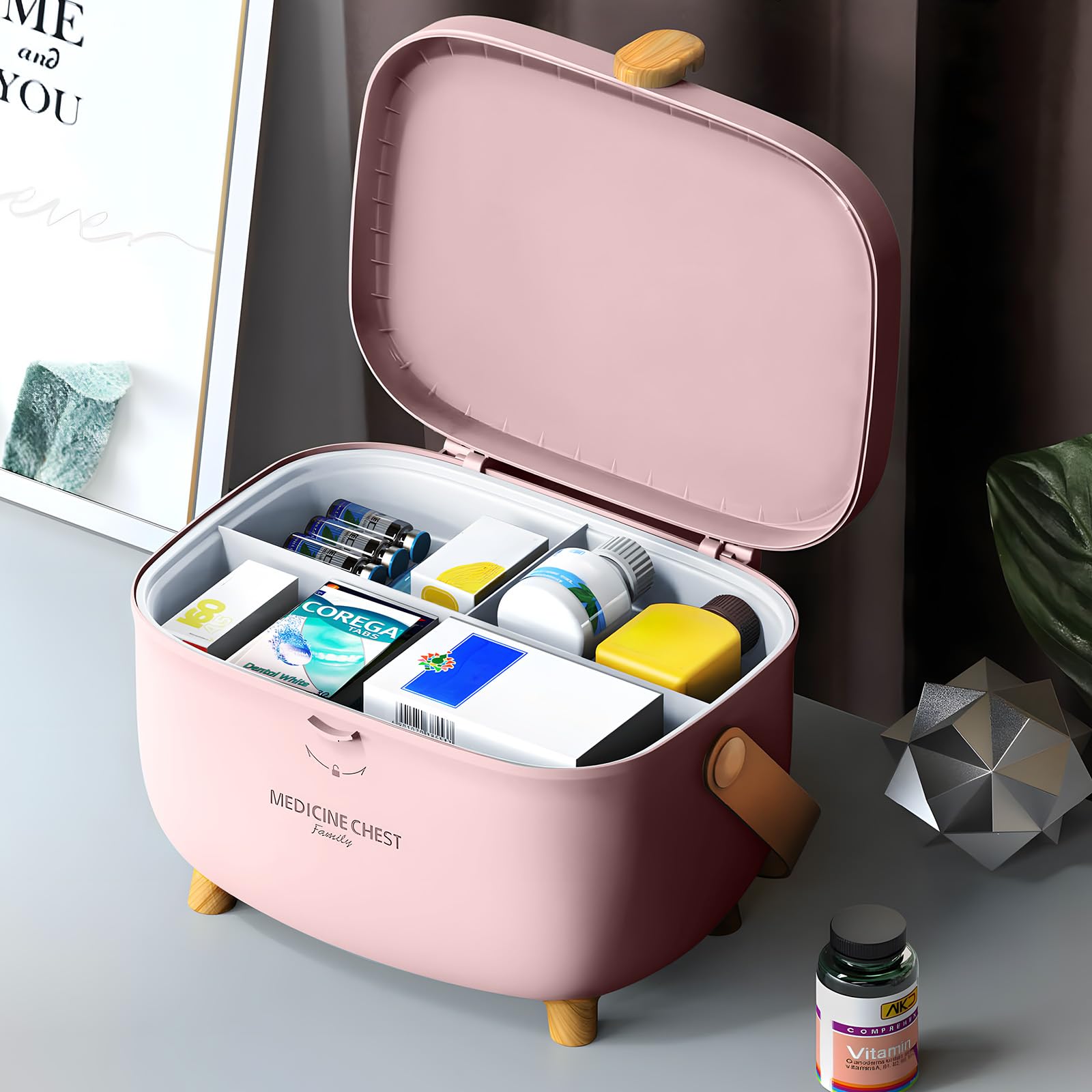 Medicine Storage Box – Large 2-Layer Childproof First Aid Kit