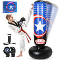 YasinKidz 66 Inch Inflatable Kids Punching Bag Set with Boxing Gloves