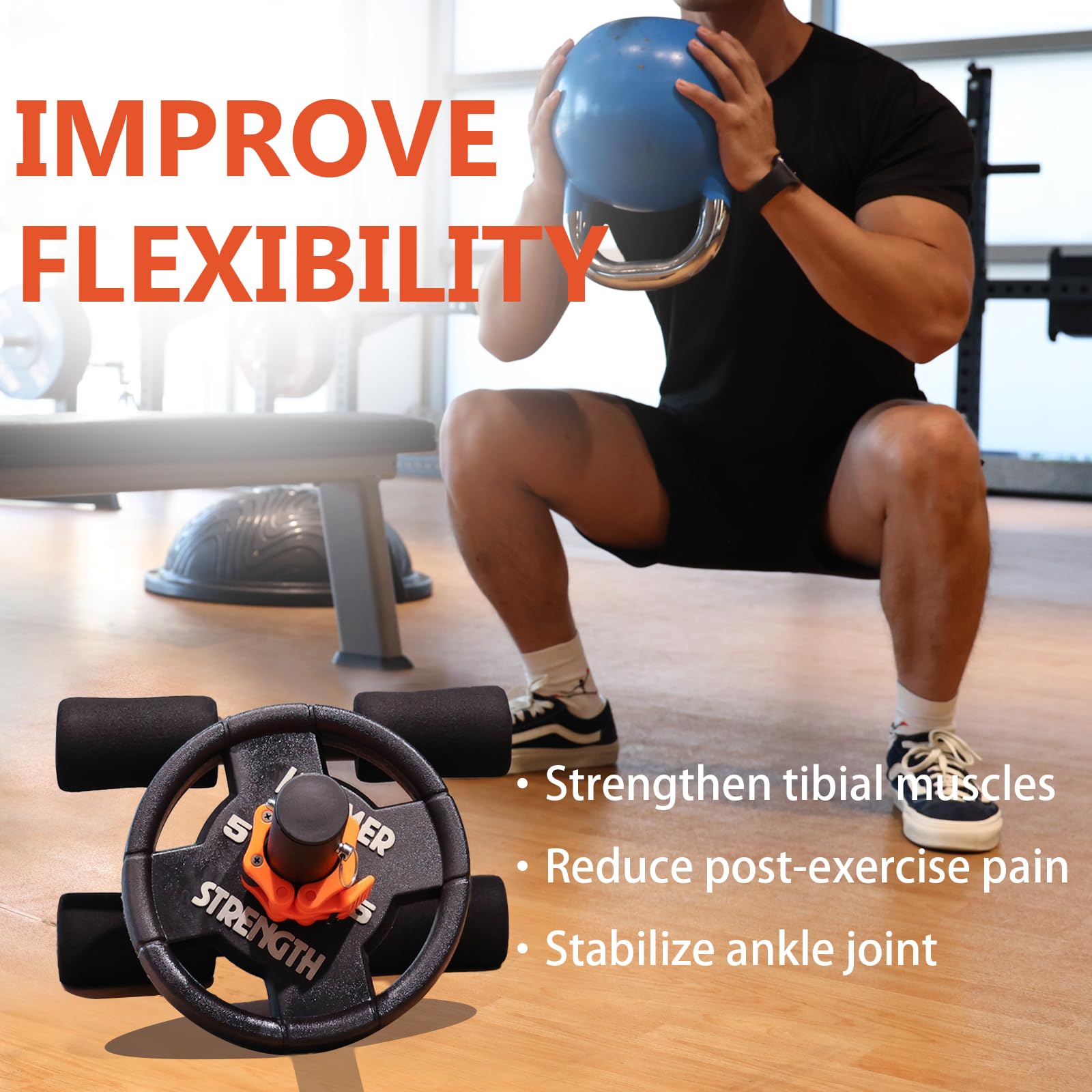 Fitarc Tib Bar Tibialis Trainer – Calf & Shin Strength Machine, Fits 1"