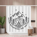 Woutay Mountain Adventure Shower Curtain | Mold Resistant Polyester