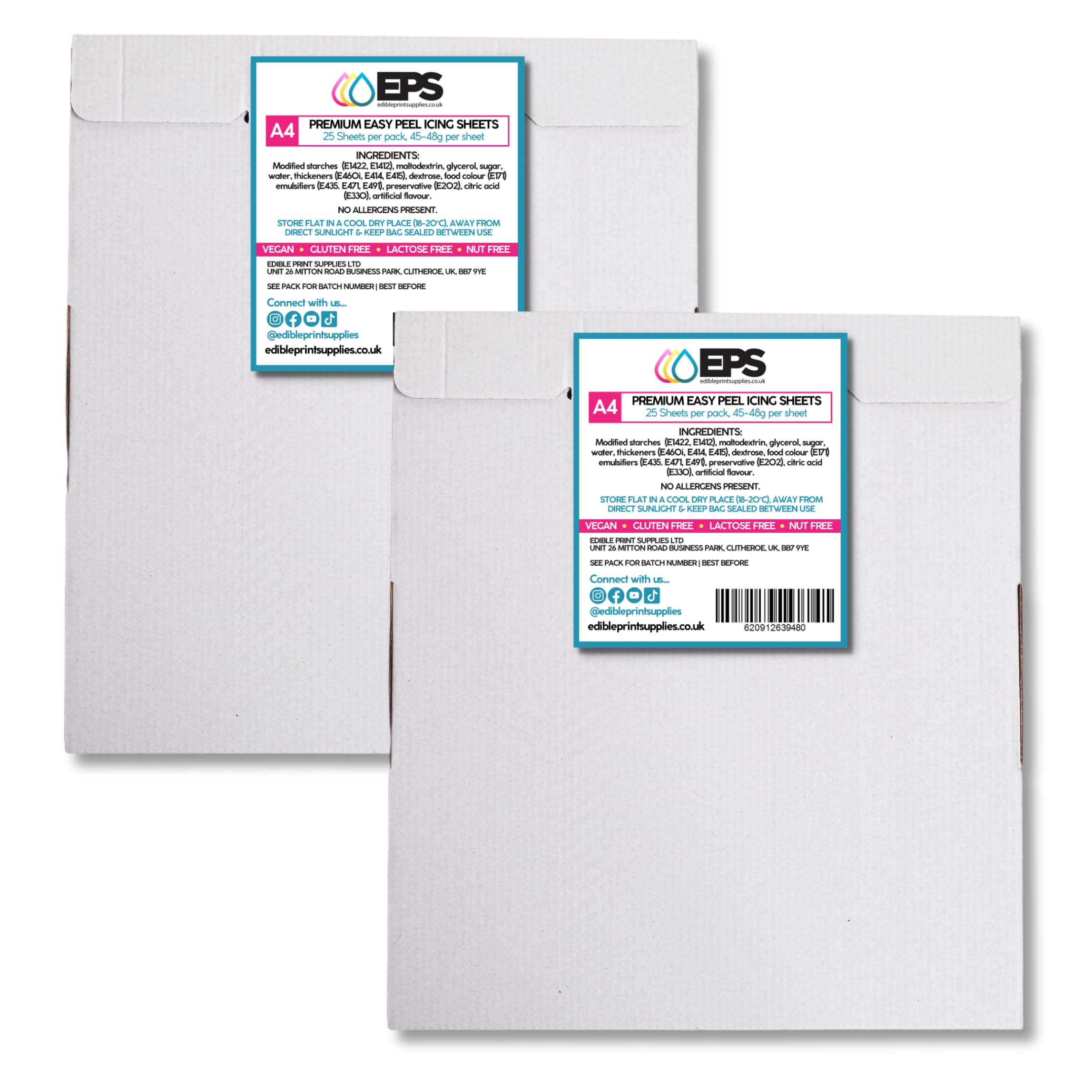 EPS Edible Icing Sheets for Cake Printing - 50 Frosting Sheets |
