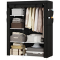 OPPAIYA Canvas Wardrobe – Portable Fabric Closet with 5 Shelves, 105cm