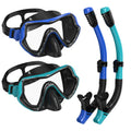 G2RISE SN02 Snorkel Set – Anti-Fog Scuba Mask & Dry Snorkel Gear (2-Pack)