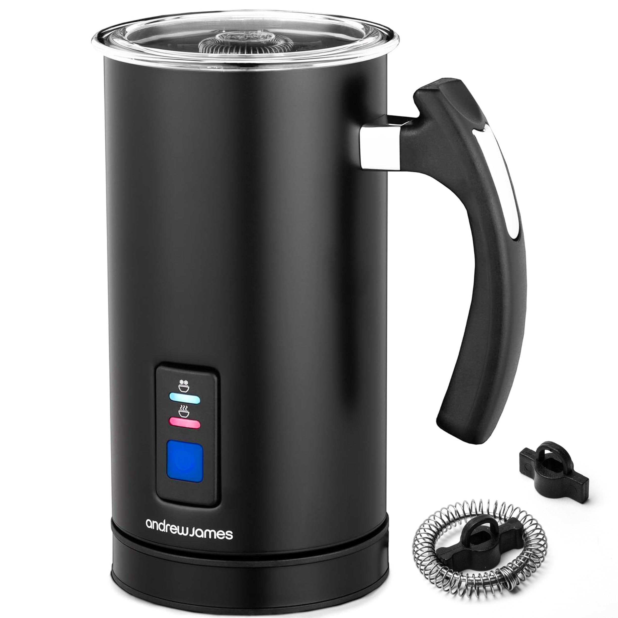 Andrew James Electric Milk Frother & Steamer | 500W Non-Stick 300ml Jug