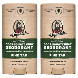 Dr. Squatch Natural Men's Deodorant – Pine Tar Aluminum Free (2 Pack)