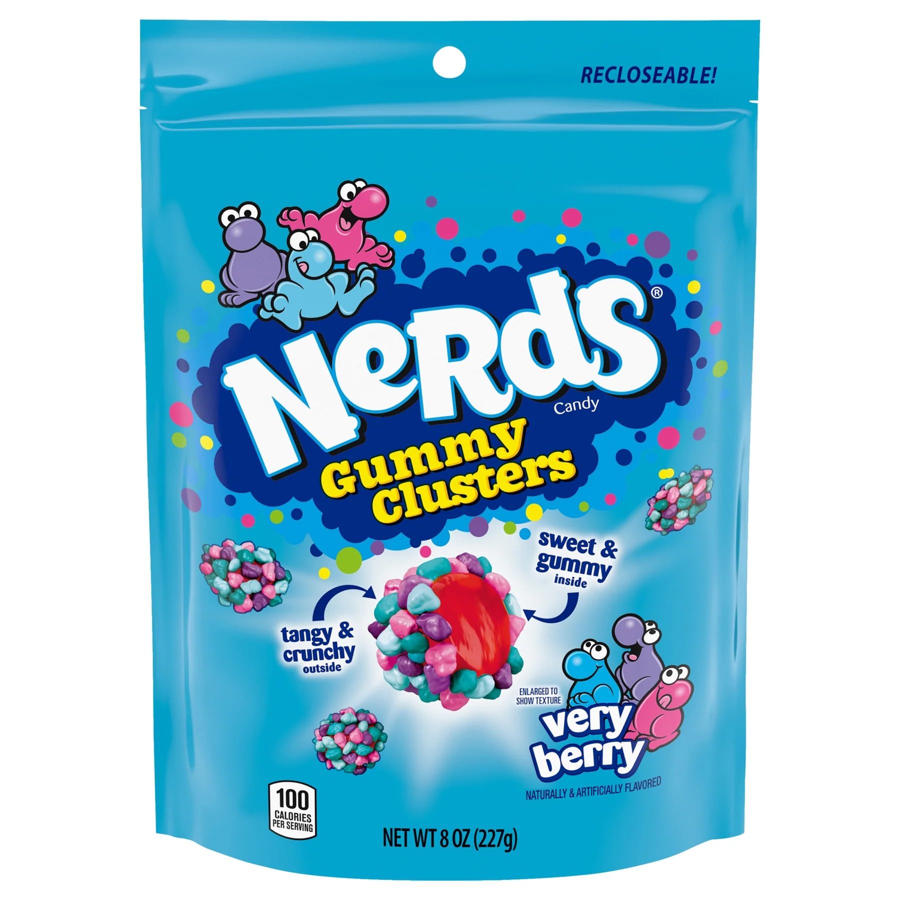 Nerds Gummy Clusters Very Berry – Gomitas en Bolsa Resellable, 227 g