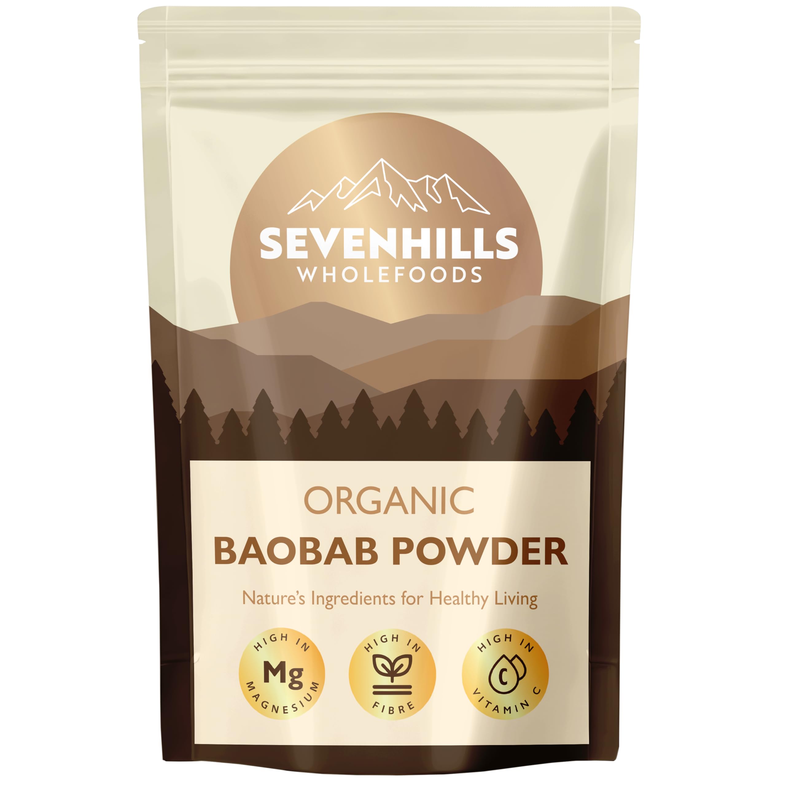 Sevenhills Wholefoods Organic Baobab Powder | Wild-Harvested, 1kg