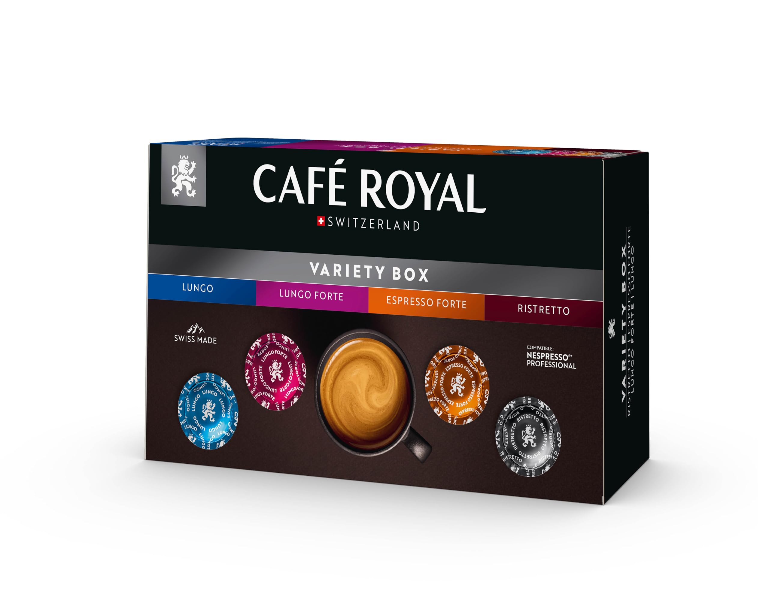 Café Royal Coffee Pads Variety Box | 40 Nespresso Pro Compatible Pods