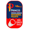 Princes Mackerel Fillets in Tomato Sauce - Skinless & Boneless (Pack of 10)