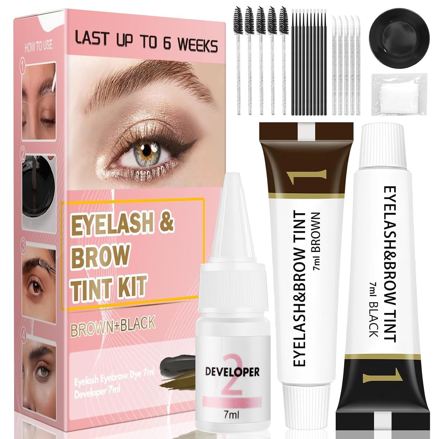2-in-1 Lash & Eyebrow Color Kit | Long-Lasting DIY Tinting
