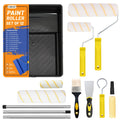 12-Piece Professional 9-Inch Paint Roller Set with Pole