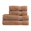 Christy Refresh 4-Piece Bath Towel Set | 100% Cotton 550GSM | Clay Brown