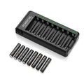 Powerowl AAA Rechargeable Batteries with Charger | 8 Pack 1100mAh Ni-MH