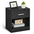VASAGLE Bedside Table – Modern Side Table with Drawer | Classic Black