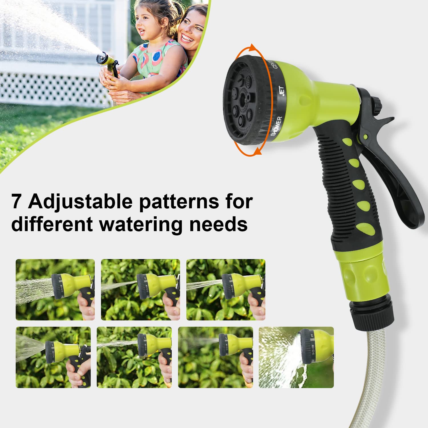 DEWINNER Wall Mount Garden Hose Reel | 25M Auto Rewind Hose Pipe