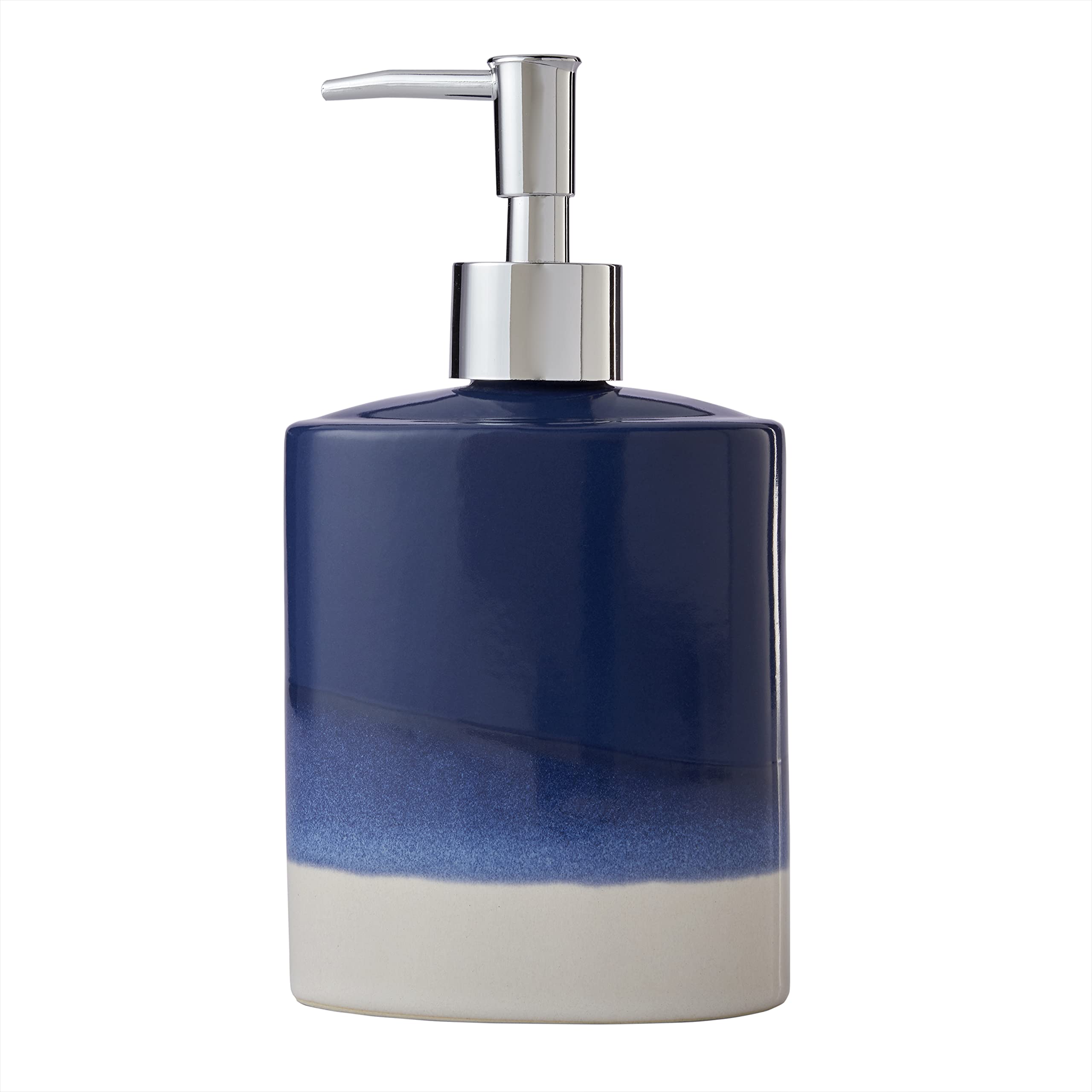 SKL Home Alanya Blue Ceramic Lotion Dispenser | Modern Soap Pump