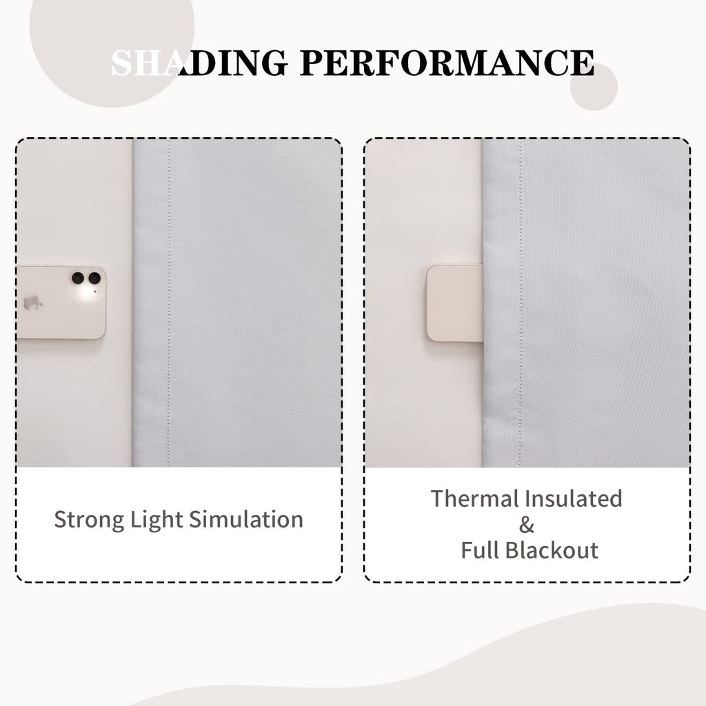 Melodieux Blackout Thermal Curtain Liners - 3 Pass Eyelet Panels, 66x54