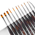 11-Piece Fine Detail Paint Brush Set for Models & Miniatures