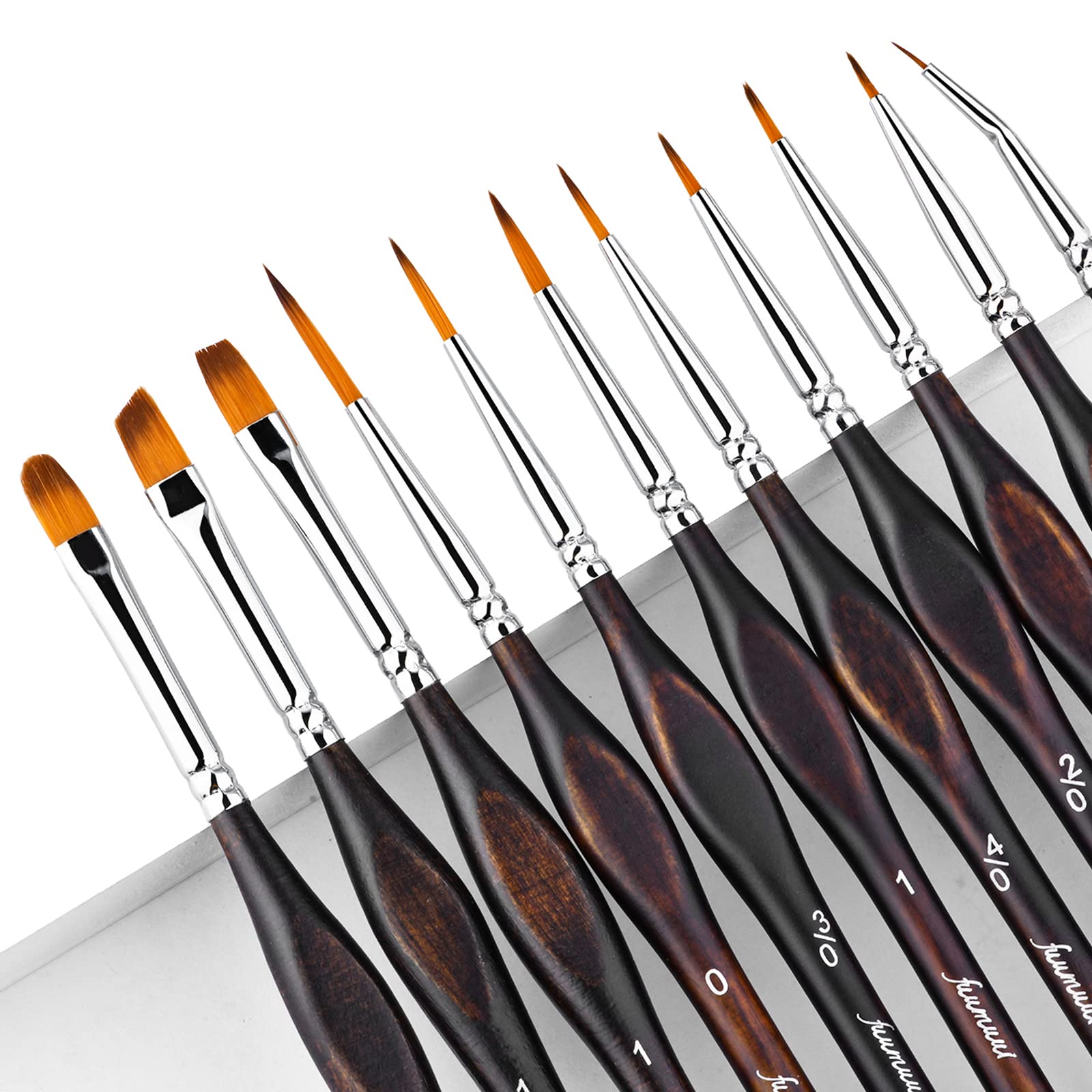 11-Piece Fine Detail Paint Brush Set for Models & Miniatures