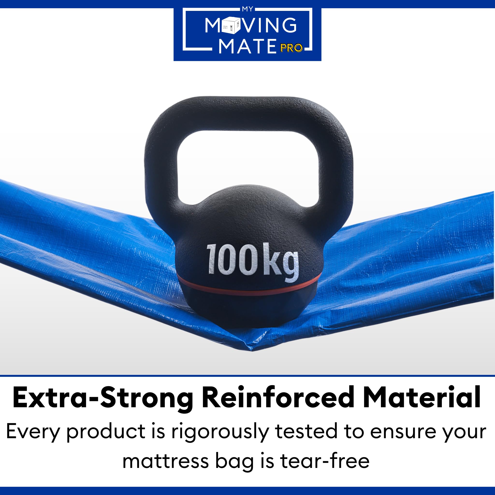 My Moving Mate King Mattress Bag – Heavy Duty Tarp Cover with 8 Handles