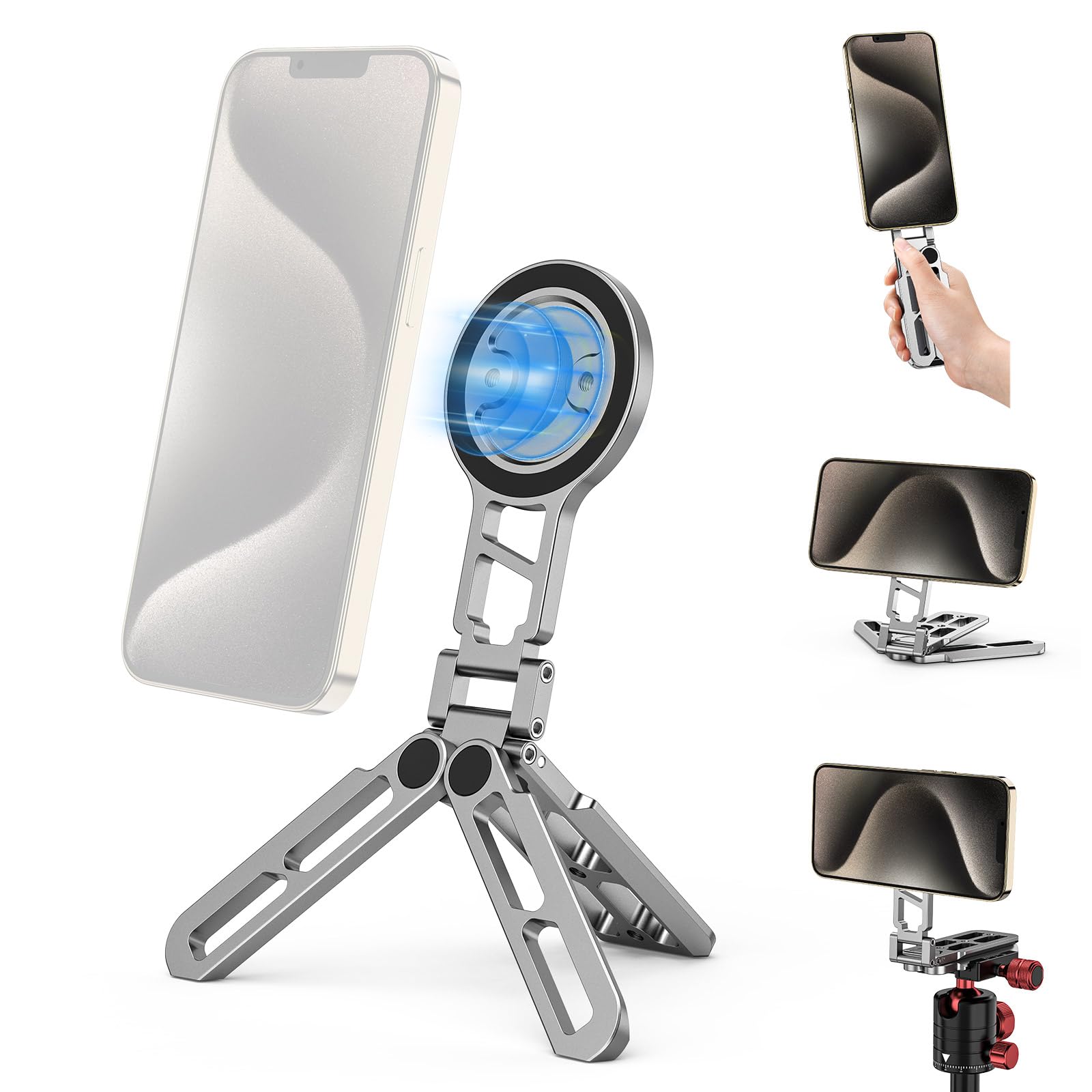 Magnetic Pocket Phone Tripod | Foldable Arca-Swiss Mount