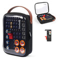 Luxtude Battery Organizer Storage Case with Tester - Holds 66 PCS, Black