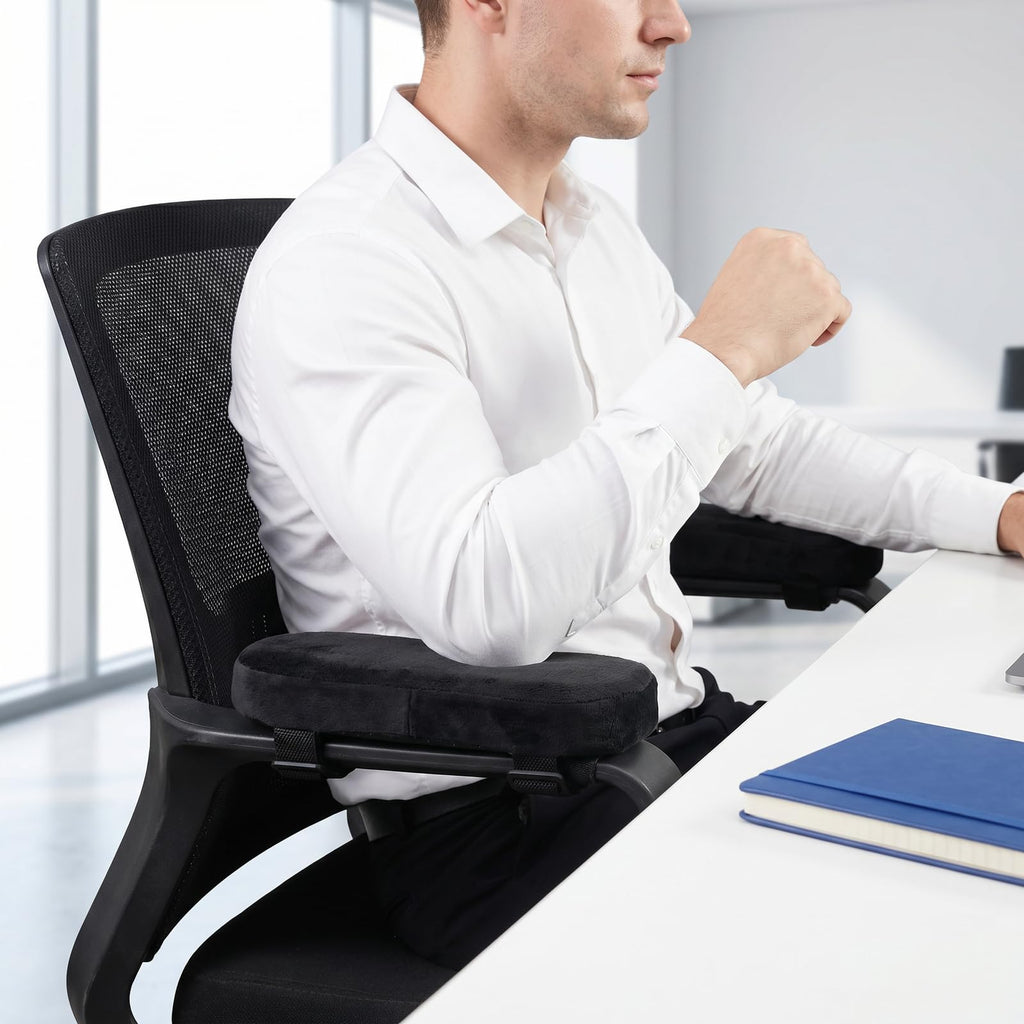 2 Pack Ergonomic Office Chair Armrest Pads, Memory Foam Arm Covers - image 4