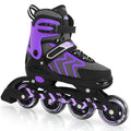 Nattork Adjustable Inline Skates | Purple Outdoor Roller Blades for Adults