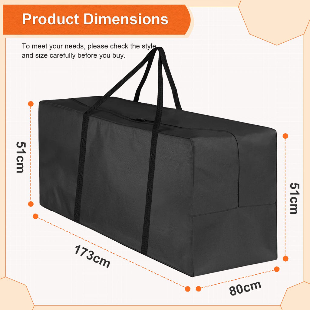 Jolof Store 2-Pack Waterproof Garden Cushion & Christmas Tree Storage Bag